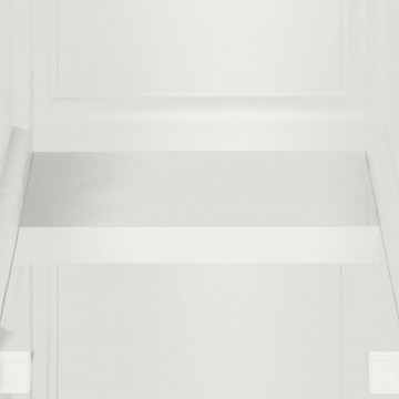 Dulap din plastic, 40x43x125 cm, alb, design de lemn - Img 6