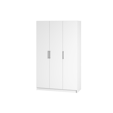 Dulap ECO, 3 usi cu bara de haine si rafturi, alb, 120 cm - Img 3