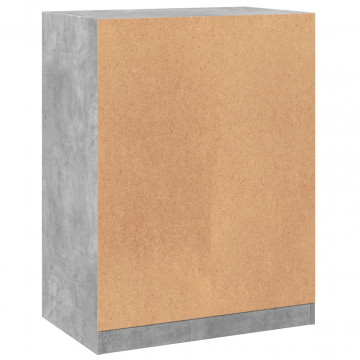 Dulap, gri beton, 77x48x102 cm, lemn prelucrat - Img 6