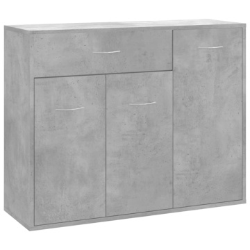 Dulap, gri beton, 88 x 30 x 70 cm, lemn prelucrat - Img 2