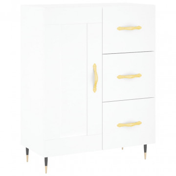 Dulap înalt, alb, 69,5x34x180 cm, lemn compozit - Img 6