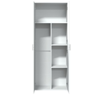 Dulap înalt, alb, 70x35x180 cm, lemn prelucrat - Img 6