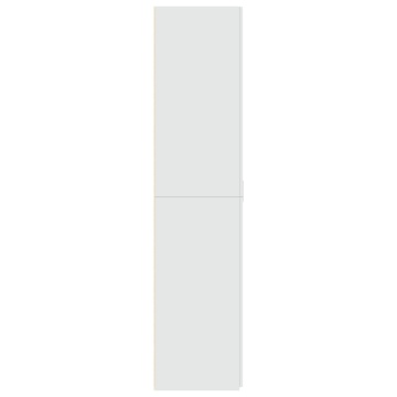 Dulap înalt, alb, 80x42,5x185 cm, lemn prelucrat - Img 8