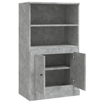 Dulap înalt, gri beton, 60x35,5x103,5 cm, lemn prelucrat - Img 7