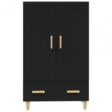 Dulap înalt, negru, 70x31x115 cm, lemn prelucrat - Img 5