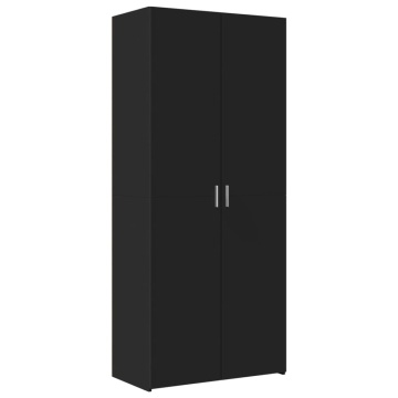 Dulap înalt, negru, 80x42,5x249 cm, lemn prelucrat - Img 4