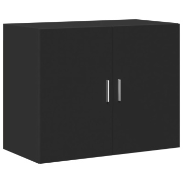 Dulap înalt, negru, 80x42,5x249 cm, lemn prelucrat - Img 5