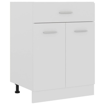 Dulap inferior cu sertar, alb, 60x46x81,5 cm, lemn prelucrat - Img 1