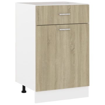 Dulap inferior cu sertar, stejar Sonoma, 50x46x81,5 cm, lemn - Img 1