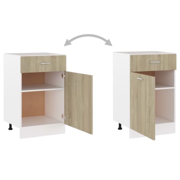 Dulap inferior cu sertar, stejar Sonoma, 50x46x81,5 cm, lemn - Img 5