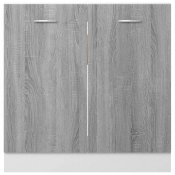 Dulap inferior de chiuvetă, gri sonoma, 80x46x81,5 cm, lemn - Img 8