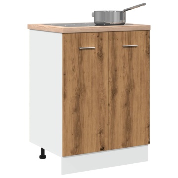 Dulap inferior stejar artizanal, 60x46x81,5 cm, lemn prelucrat - Img 1