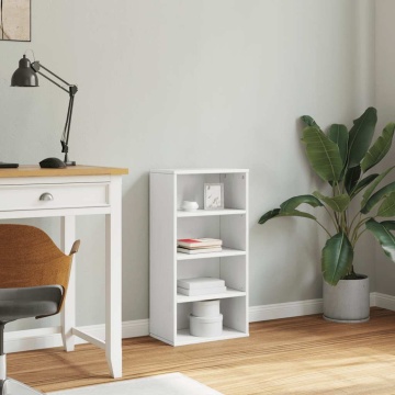 Dulap lateral „ODDA” alb 40x24x79 cm, lemn masiv de pin - Img 4