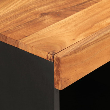 Dulap lateral, 85x33x75 cm din lemn masiv de acacia - Img 5