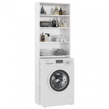 Dulap mașina de spălat, alb extralucios, 64x24x190 cm - Img 8