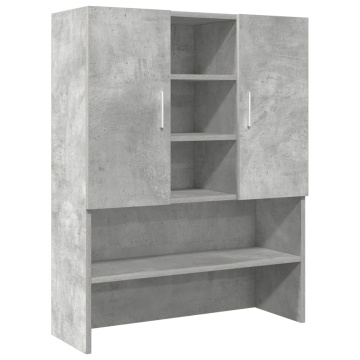 Dulap mașină de spălat, gri beton, 70,5x25,5x90 cm - Img 2