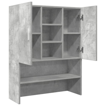 Dulap mașină de spălat, gri beton, 70,5x25,5x90 cm - Img 6