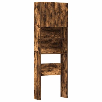 Dulap mașină de spălat stejar afumat 64x24x190cm Lemn prelucrat - Img 2