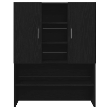 Dulap mașină de spălat stejar negru 70,5x25,5x90 cm - Img 5