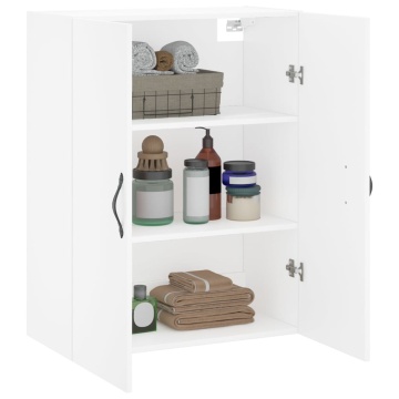 Dulap montat pe perete, alb, 69,5x34x90 cm, lemn prelucrat - Img 8