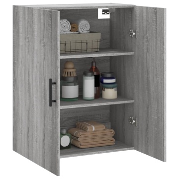 Dulap montat pe perete, gri sonoma, 69,5x34x90 cm - Img 8