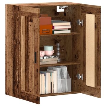 Dulap montat pe perete lemn vechi 69,5x34x90 cm lemn prelucrat - Img 3