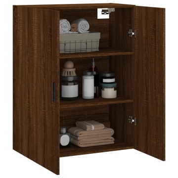 Dulap montat pe perete, stejar maro, 69,5x34x90 cm - Img 8