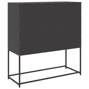 Dulap, negru, 100,5x39x107 cm, oțel laminat la rece - Img 7