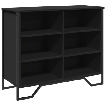 Dulap, negru, 91x35,5x74,5 cm, lemn prelucrat - Img 2