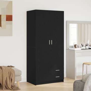 Dulap Negru din Stejar 80x52x180 cm din Lemn Compozit - Img 1
