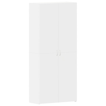 Dulap Pantofi Alb 80x35.5x180 cm Lemn Prelucrat - Img 2