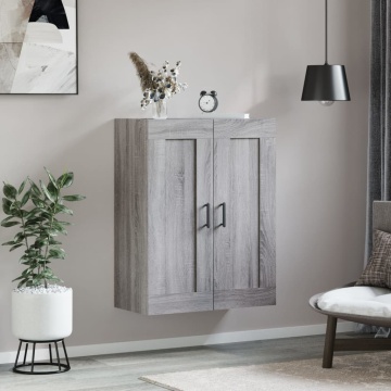 Dulap pe perete, sonoma gri, 69,5x34x90 cm, lemn prelucrat - Img 3