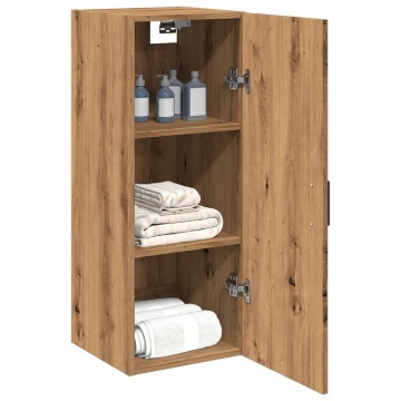 Dulap pe perete stejar artizanal, 34,5x34x90 cm, lemn prelucrat - Img 3