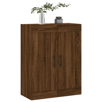 Dulap pe perete, stejar maro, 69,5x34x90 cm, lemn prelucrat - Img 4