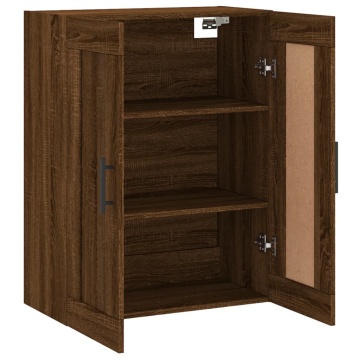 Dulap pe perete, stejar maro, 69,5x34x90 cm, lemn prelucrat - Img 6