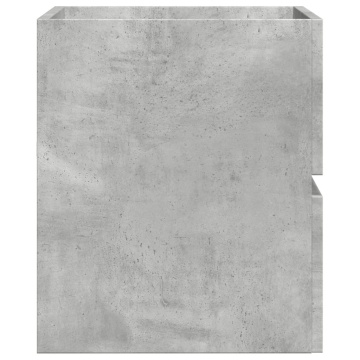 Dulap pentru baie, gri beton, 60x38,5x45 cm, lemn prelucrat - Img 8