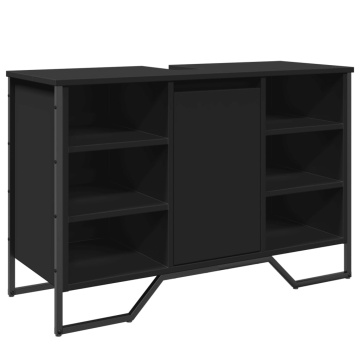 Dulap pentru chiuvetă baie, negru, 91x35x60 cm, lemn prelucrat - Img 2