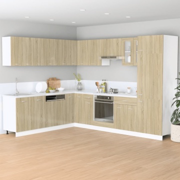 Dulap pentru cuptor, stejar Sonoma, 60 x 46 x 81,5 cm, PAL - Img 3