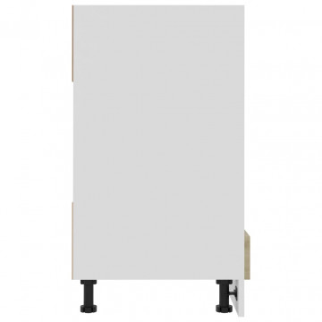 Dulap pentru cuptor, stejar Sonoma, 60 x 46 x 81,5 cm, PAL - Img 5