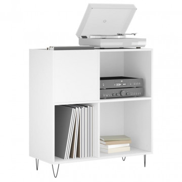 Dulap pentru discuri, alb, 84,5x38x89 cm, lemn compozit - Img 3