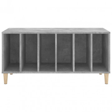 Dulap pentru discuri gri beton, 100x38x48 cm, lemn prelucrat - Img 8