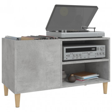 Dulap pentru discuri gri beton 84,5x38x48 cm lemn prelucrat - Img 4