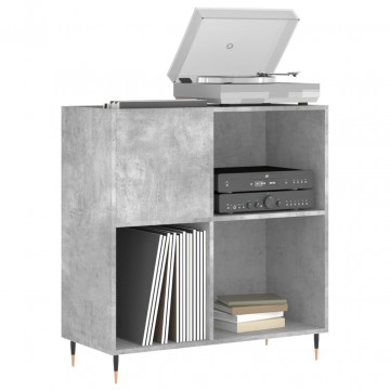 Dulap pentru discuri gri beton 84,5x38x89 cm lemn compozit - Img 3