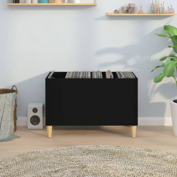 Dulap pentru discuri, negru, 74,5x38x48 cm, lemn prelucrat - Img 3