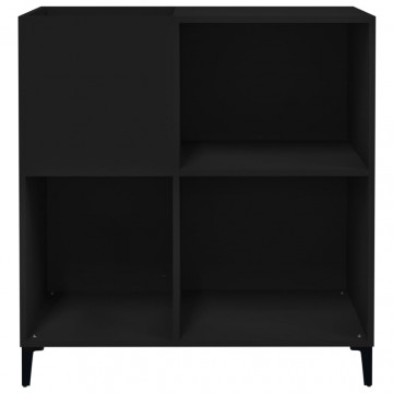 Dulap pentru discuri negru 84,5x38x89 cm lemn compozit - Img 8