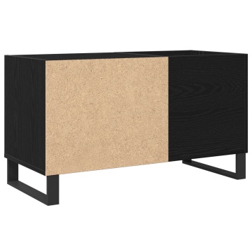Dulap pentru discuri Negru Stejar 84,5x38x48 cm Lemn prelucrat - Img 2