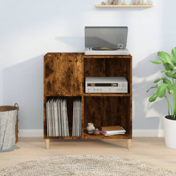 Dulap pentru discuri stejar fumuriu 84,5x38x89 cm lemn compozit - Img 3