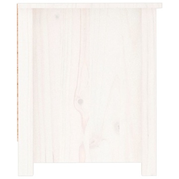 Dulap pentru pantofi, alb, 110x38x45,5 cm, lemn masiv pin - Img 8
