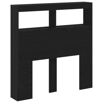 Dulap pentru tăblie cu LED Stejar negru 100x17x102 cm - Img 5