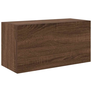 Dulap perete de baie, stejar maro, 60x25x30 cm, lemn prelucrat - Img 2